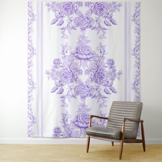 Shabby chic,lavender,toile,pattern,floral,Victoria Wandkleed (In situ)