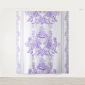 Shabby chic,lavender,toile,pattern,floral,Victoria Wandkleed (Voorkant)
