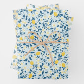 Shabby Chic Lemon Blossom Wrapping Paper (In situ)
