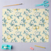 Shabby Chic Lemon Floral Series Design #10 Tissuepapier (Craft)