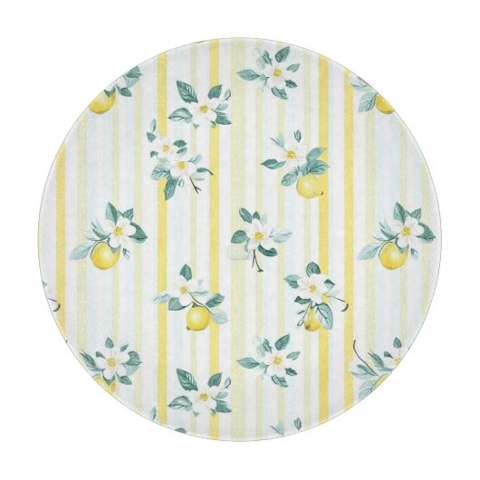 Shabby Chic Lemon Floral Series Design #12 Snijplank (Voorkant)