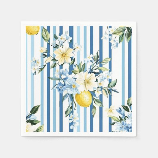 Shabby Chic Lemon Floral Series Design #1 Servet (Voorkant)