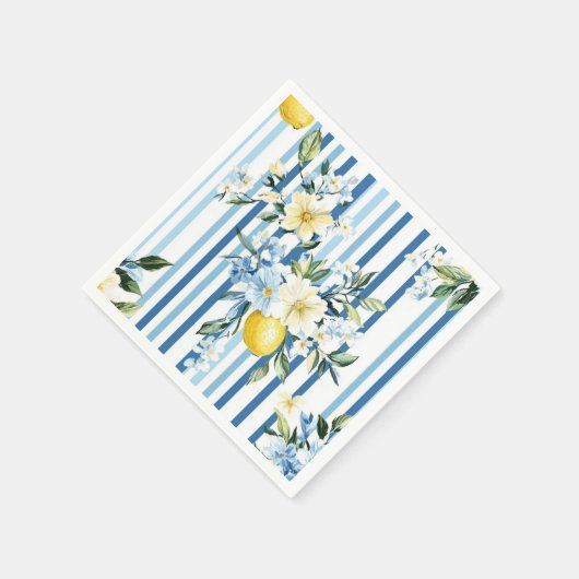 Shabby Chic Lemon Floral Series Design #1 Servet (Hoek)