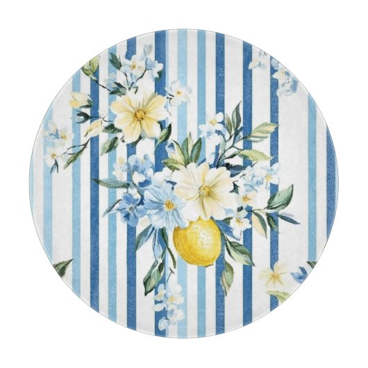 Shabby Chic Lemon Floral Series Design #1 Snijplank (Voorkant)