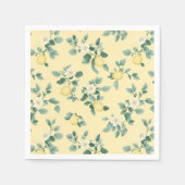 Shabby Chic Lemon Floral Series Design #2 Servet (Voorkant)