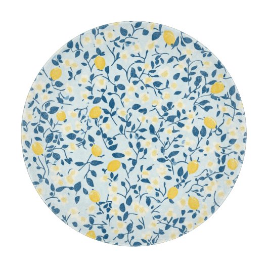 Shabby Chic Lemon Floral Series Design #3 Snijplank (Voorkant)