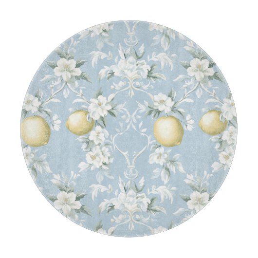 Shabby Chic Lemon Floral Series Design #8 Snijplank (Voorkant)
