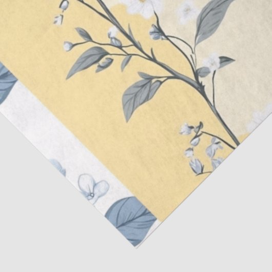 Shabby Chic Lemon Floral Series Design #9 Tissuepapier (Detail)