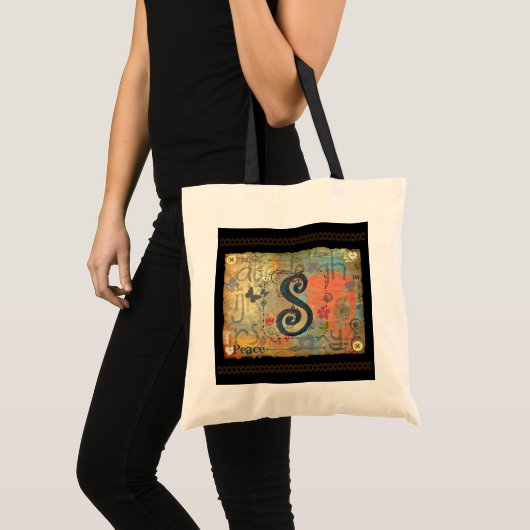 Shabby Chic Letter S Tote Bag (Voorkant (product))