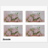 Shabby Chic Liefde  Roze Rozen Stickers (Vel)