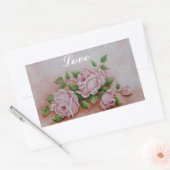 Shabby Chic Liefde  Roze Rozen Stickers (Envelop)