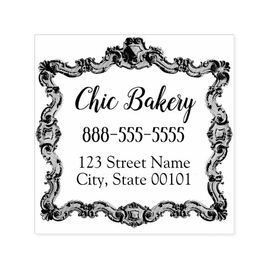 Shabby Chic Lijst Zelf Inking Rubber Stamp Zelfinktende Stempel (Design)