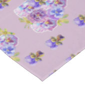 Shabby Chic Lila Chintz Pansy Floral Tablecloth Tafelkleed (Gekanteld)