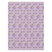 Shabby Chic Lila Chintz Pansy Floral Tablecloth Tafelkleed (Voorkant)
