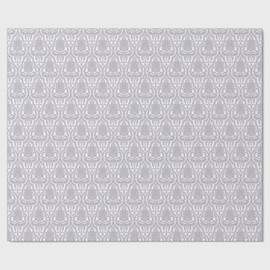 Shabby Chic Lila Damask Cadeaupapier (Vlak)