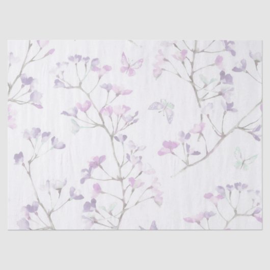 Shabby Chic Lila Serie Design 23 Tissuepapier (Voorkant)