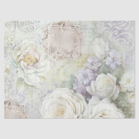 Shabby Chic Lila Serie Design 30 Tissuepapier (Voorkant)
