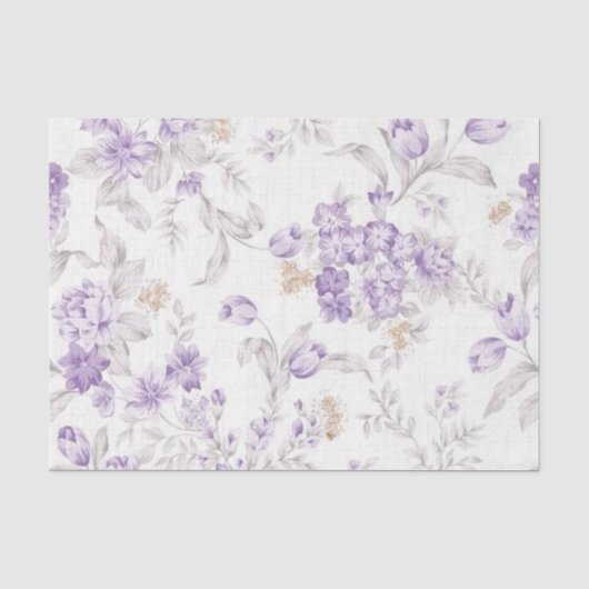 Shabby Chic Lila Serie Ontwerp 3 Tissuepapier (Voorkant)