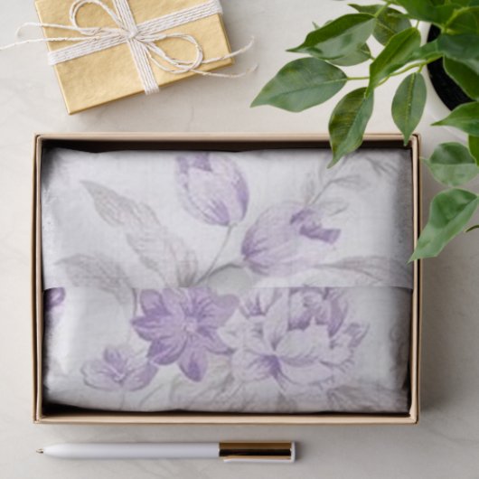 Shabby Chic Lila Series Design 16 Tissuepapier (Geschenk)
