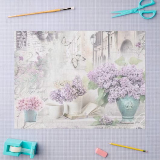 Shabby Chic Lila Series Design 17 Tissuepapier (Craft)