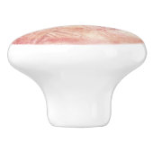 Shabby Chic look Pink & Peach Floral Decoupage Keramische Knop (Zijkant)