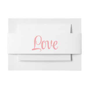 Shabby Chic Love Citaat Elegante Roze Bruiloft Uitnodigingen Wikkel
