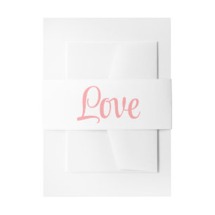 Shabby Chic Love Citaat Elegante Roze Huwelijk Uitnodigingen Wikkel