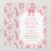 Shabby Chic Love Shack Baby shower Kaart (Voorkant / Achterkant)