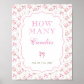 Shabby Chic Love Shack Raad hoeveel Snoepjes Poster (Voorkant)