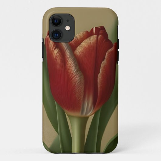 Shabby Chic Lovely Red Tulip Case-Mate iPhone Case (Achterkant)