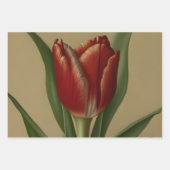 Shabby Chic Lovely Red Tulip Inpakpapier Vel (Voorkant 2)