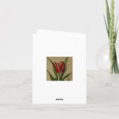 Shabby Chic Lovely Red Tulip Kaart (Achterkant)