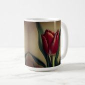 Shabby Chic Lovely Red Tulip Koffiemok (Voorkant rechts)