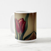 Shabby Chic Lovely Red Tulip Koffiemok (Voorkant links)