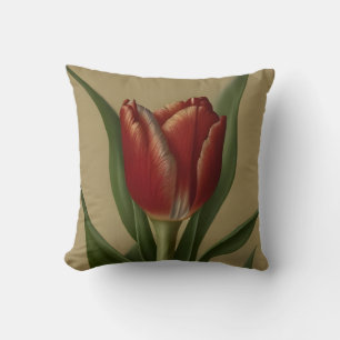Shabby Chic Lovely Red Tulip Kussen