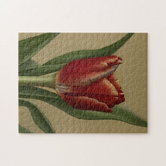 Shabby Chic Lovely Red Tulip Legpuzzel (Horizontaal)