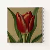 Shabby Chic Lovely Red Tulip Notitieboek (Achterkant)