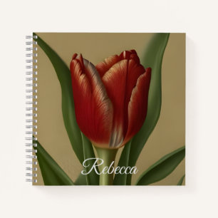 Shabby Chic Lovely Red Tulip Notitieboek
