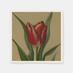 Shabby Chic Lovely Red Tulip Servet