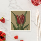 Shabby Chic Lovely Red Tulip Servet (Insitu)