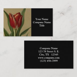 Shabby Chic Lovely Red Tulip Visitekaartje