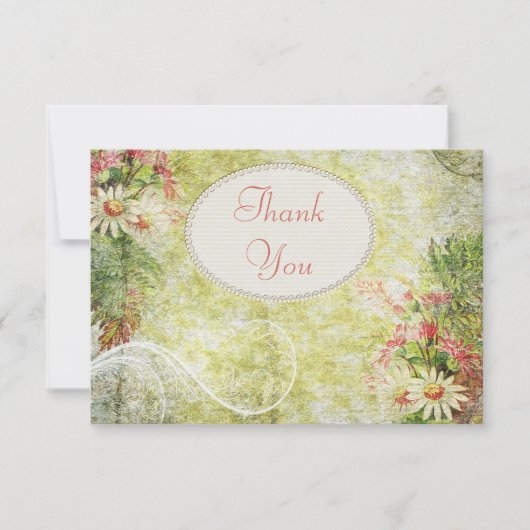 Shabby Chic Madeliefjes & Wilde Bloemen Bedankt (Voorkant)
