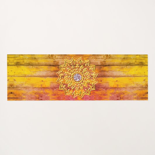Shabby chic mandala gem yoga mat (Achterkant (horizontaal))