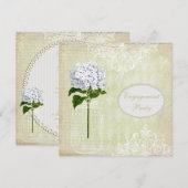 Shabby Chic Mason Jar & Hydrangea Verloving Kaart (Voorkant / Achterkant)