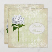 Shabby Chic Mason Jar & Hydrangea Vrijgezellenfees Kaart (Voorkant / Achterkant)