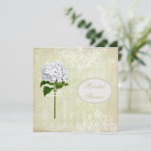 Shabby Chic Mason Jar & Hydrangea Vrijgezellenfees Kaart (Staand voorkant)