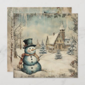  Shabby Chic Merry Christmas Kaart (Voorkant / Achterkant)