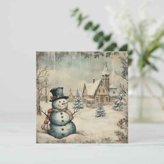  Shabby Chic Merry Christmas Kaart (Staand voorkant)