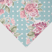 shabby chic mint polka stip roze wit  meisje tissuepapier (Detail)