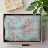 shabby chic mint polka stip roze wit  meisje tissuepapier (Geschenk)